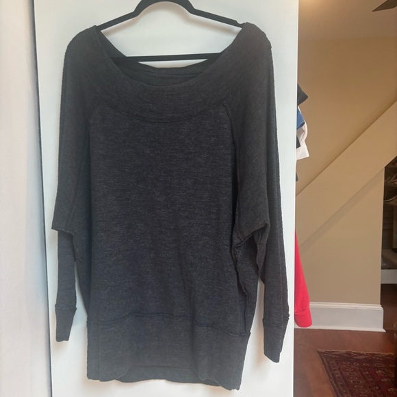 We The Free Gray Crew Neck Sweater with Dolman Sleeves - Picture 2 of 4